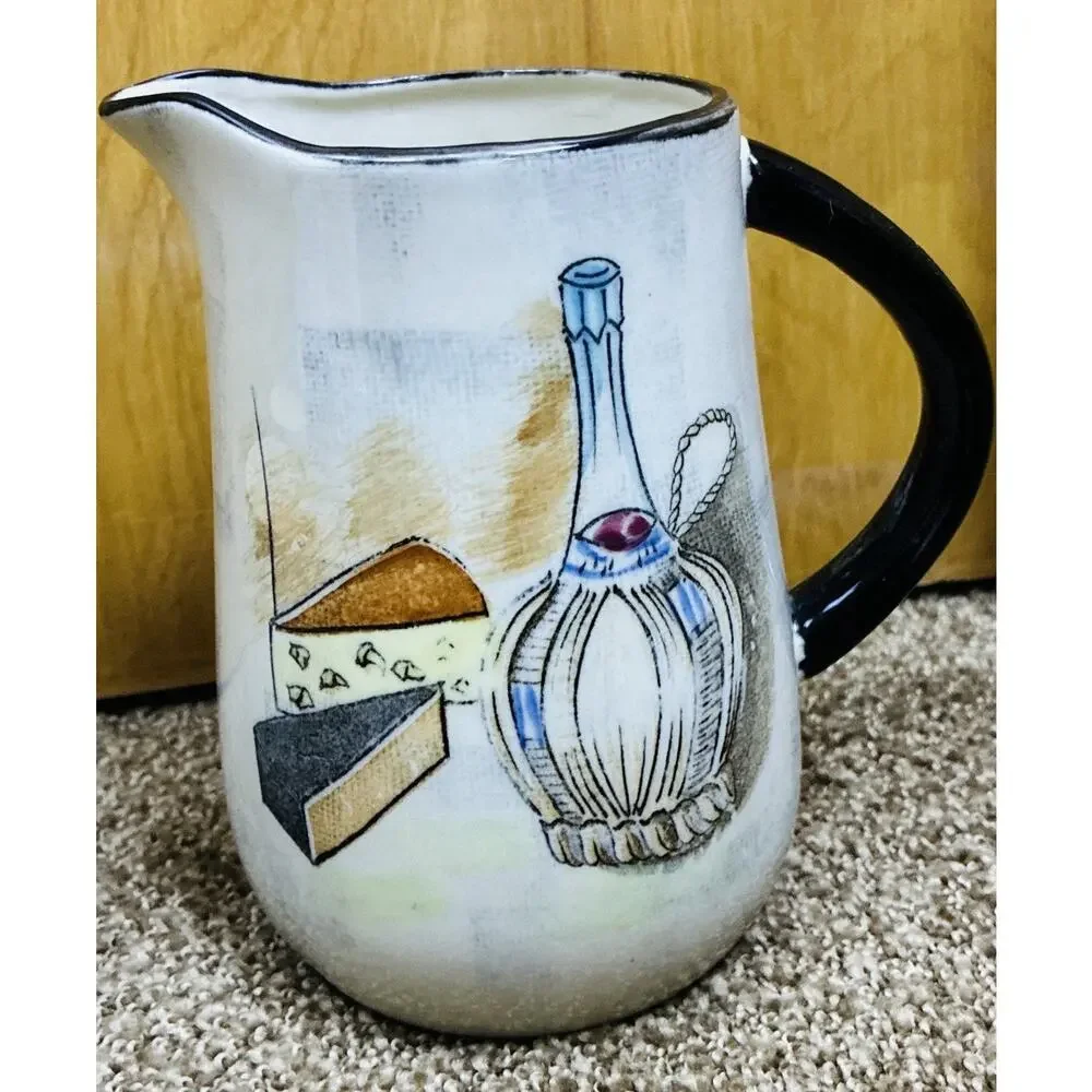 Vintage Capri Royal Sealy Wine Cheese Pitcher Two cups 50-60’s MCM Japan